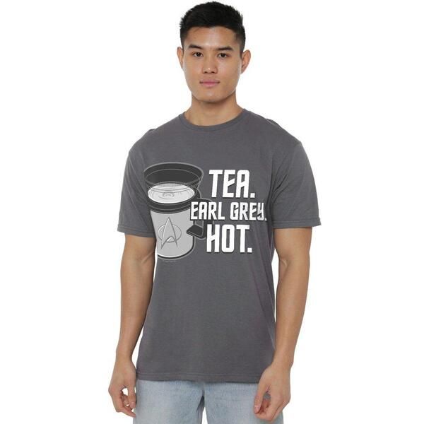 スター・トレック メンズ トップス シャツ Star Trek Star Trek Earl Grey Unisex T Shirt Charcoal チャコール