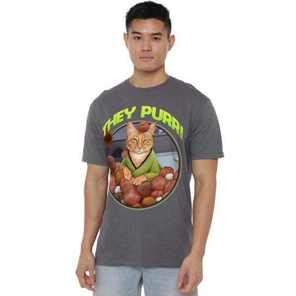 スター・トレック メンズ トップス シャツ Star Trek Star Trek The Purr T Shirt Charcoal チャコール