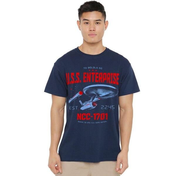 スター・トレック メンズ トップス シャツ Star Trek Star Trek Stardate 2245 T Shirt Navy ネイビー