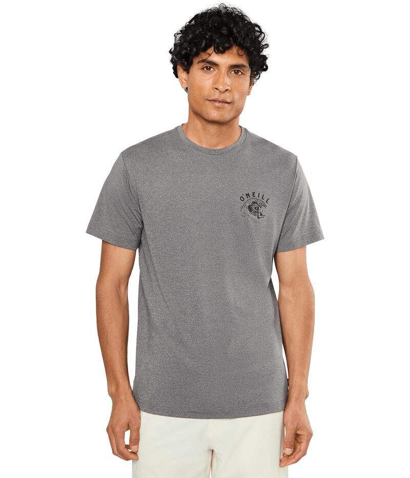オニール メンズ トップス シャツ Oneill Wave Brain UPF Short Sleeve Tee Gargoyle Melang