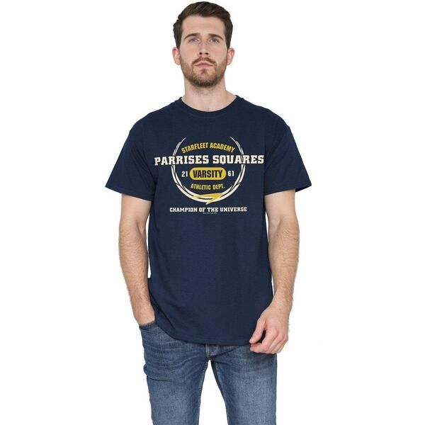 スター・トレック メンズ トップス シャツ Star Trek Star Trek Parrisesquares Unisex T Shirt Navy ネイビー