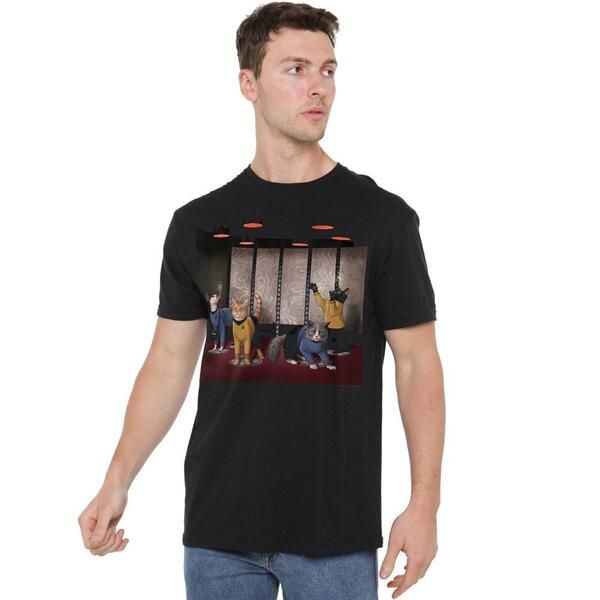 スター・トレック メンズ トップス シャツ Star Trek Star Trek Beameow Up T Shirt Black ブラック