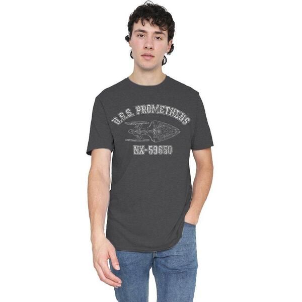 スター・トレック メンズ トップス シャツ Star Trek Star Trek Prometheus AthleticT Shirt Charcoal チャコール