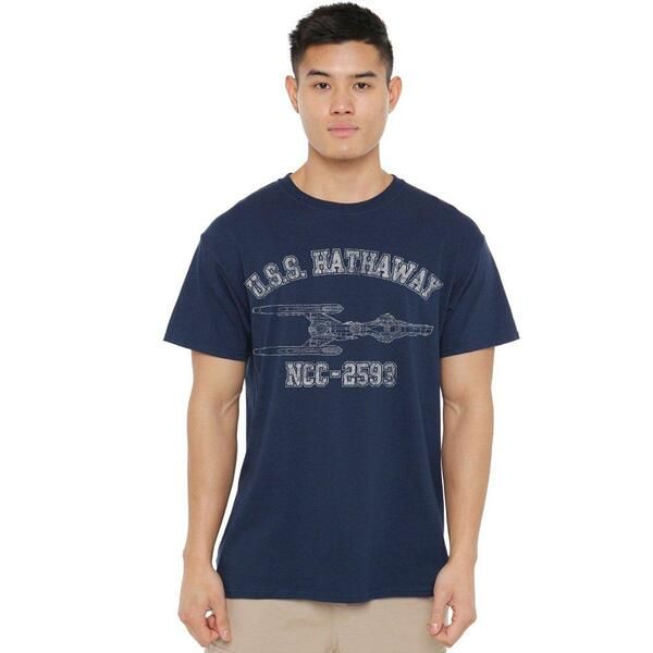 スター・トレック メンズ トップス シャツ Star Trek Star Trek Hathaway Athletic Unisex T Shirt Navy ネイビー