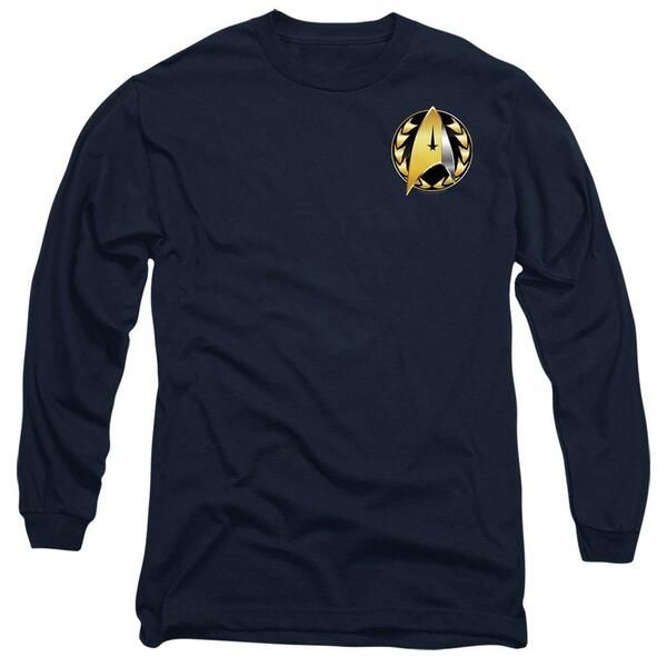 スター・トレック メンズ トップス Tシャツ Star Trek Star Trek Discovery Admiral Badge Long Sleeve TSh Navy ネイビー