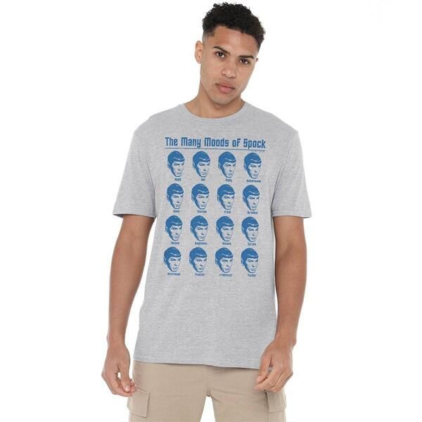 スター・トレック メンズ トップス シャツ Star Trek Star Trek Many Moods Of Spock T Shirt Carolina Blue ブルー