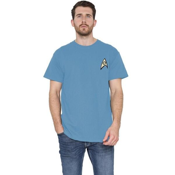 スター・トレック メンズ トップス シャツ Star Trek Star Trek Science Uniform W Foil T Shirt Carolina Blue ブルー