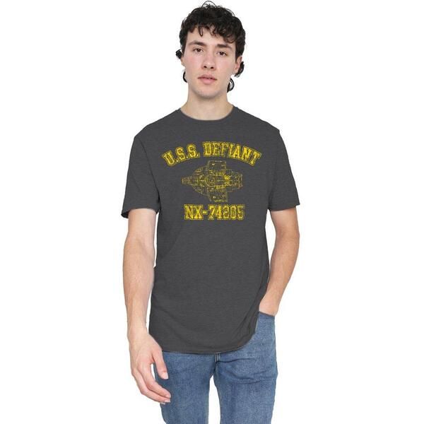 スター・トレック メンズ トップス Tシャツ Star Trek Star Trek Defiant Athletic TShirt Charcoal チャコール