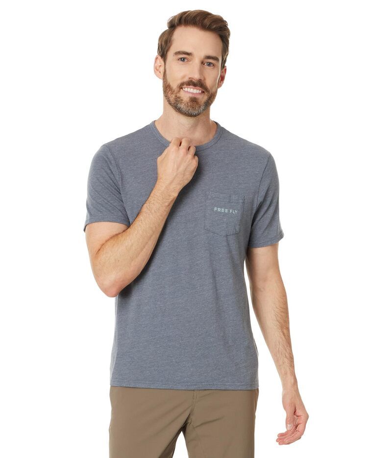 フリー フライ メンズ トップス シャツ Free Fly Comfort On Pocketee Heather Storm C ヘザー