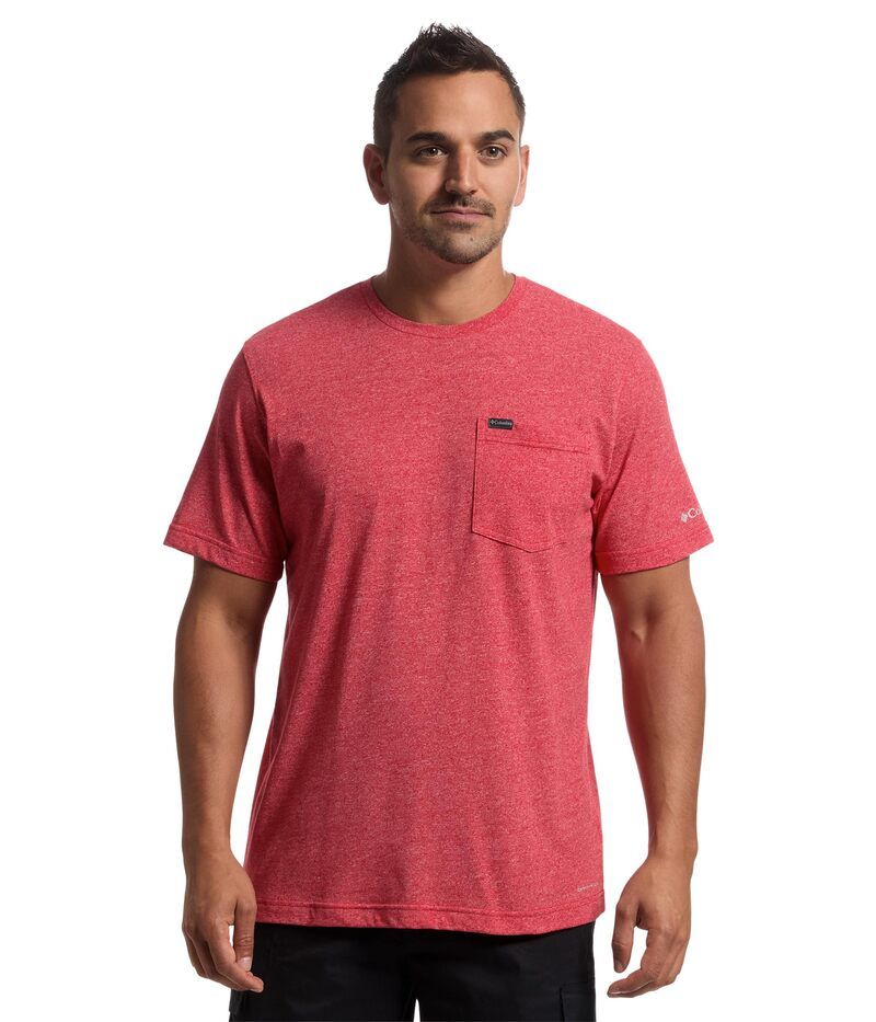 コロンビア メンズ トップス シャツ Columbia Thistletown Hills Pocketee Mountain Red He レッド