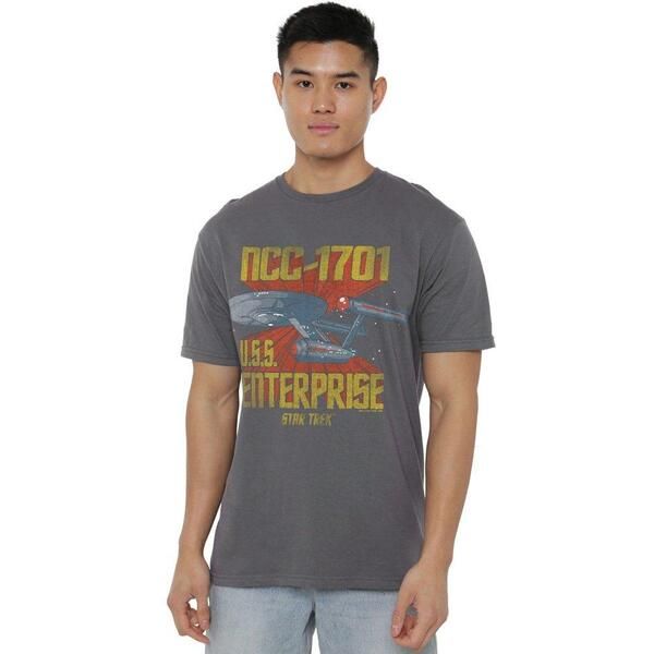 スター・トレック メンズ トップス シャツ Star Trek Star Trek Ncc1701 Unisex T Shirt Charcoal チャコール