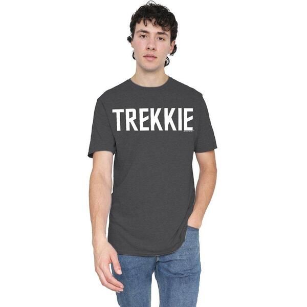 スター・トレック メンズ トップス Tシャツ Star Trek Star TrekkieAdult Heather Charcoal チャコール