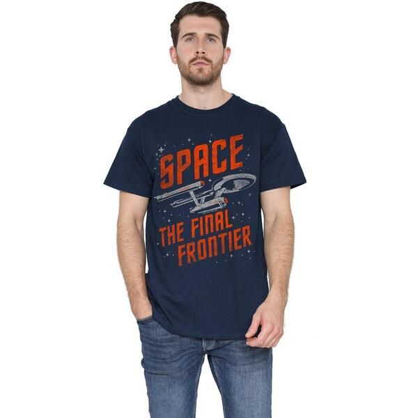 スター・トレック メンズ トップス Tシャツ Star Trek Star Trek Space Travel TShirt Navy ネイビー