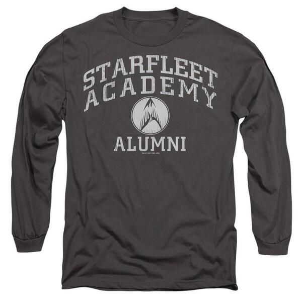 スター・トレック メンズ トップス Tシャツ Star Trek Star Trek Alumni Long Sleeve TShirt Charcoal Grey グレー