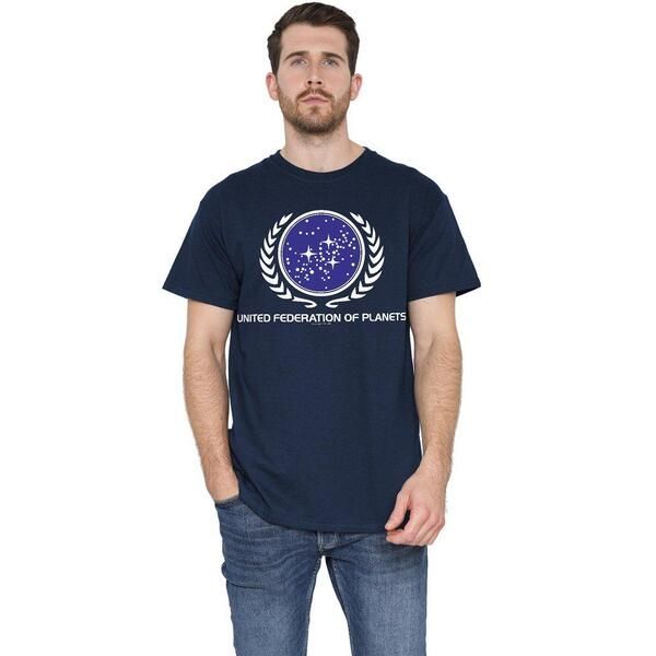 スター・トレック メンズ トップス シャツ ロゴ Star Trek Star Trek United Federation Logo T Shirt Navy ネイビー