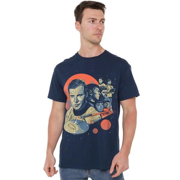 スター・トレック メンズ トップス Tシャツ Star Trek Star Trek Poster TShirt Navy ネイビー
