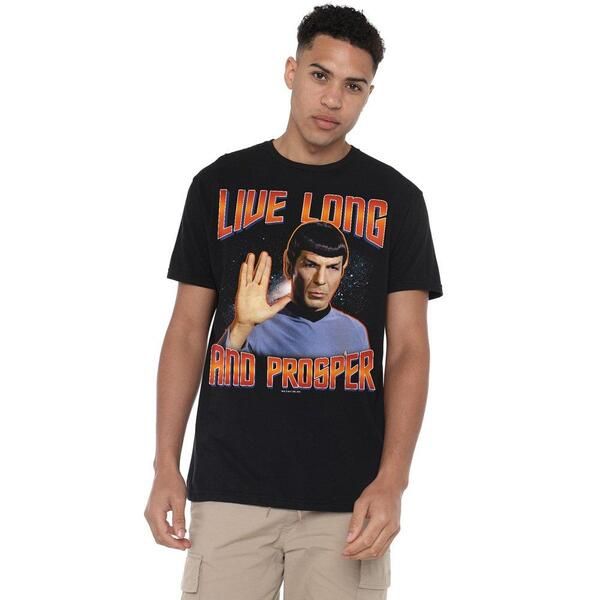 スター・トレック メンズ トップス シャツ Star Trek St Originalive Long And Prosper Unisex T Shirt Black ブラック