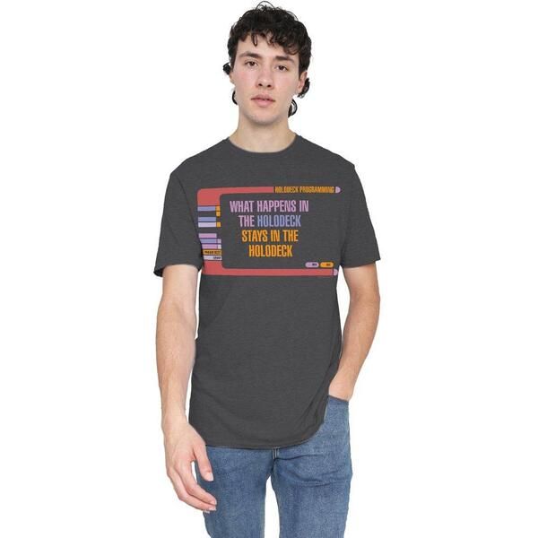 スター・トレック メンズ トップス Tシャツ Star Trek Star Trek Holodeck Secrets TShirt Charcoal チャコール