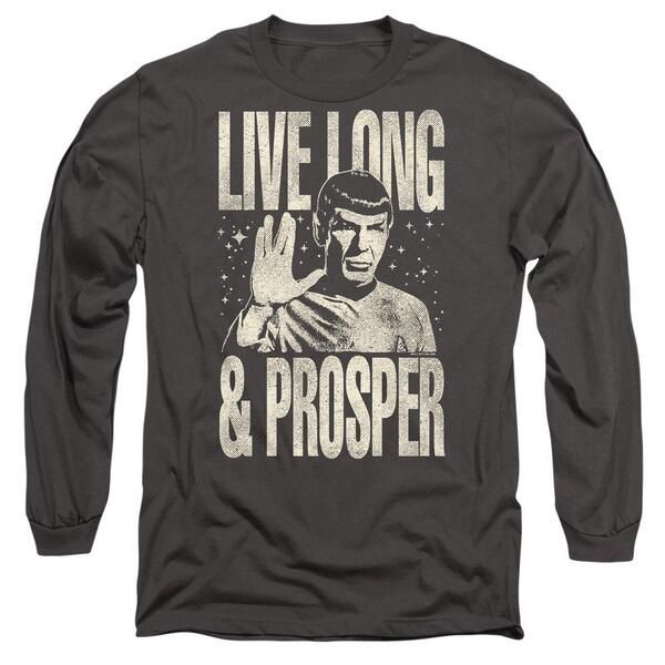 スター・トレック メンズ トップス Tシャツ Star Trek Star Trek Prosper Long Sleeve TShirt Charcoal チャコール