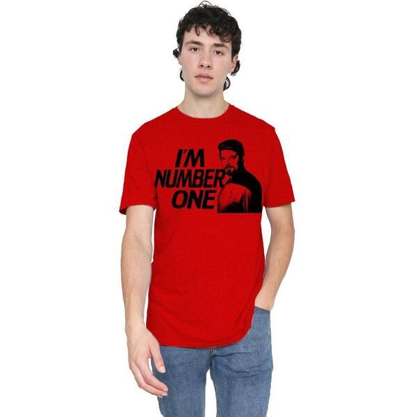 スター・トレック メンズ トップス Tシャツ Star Trek Star Trek Im Number One Adult Heathered レッド