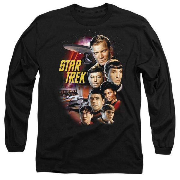 スター・トレック メンズ トップス Tシャツ Star Trek St Original The Classicrew Mens Long Sleeve T Sh Black ブラック
