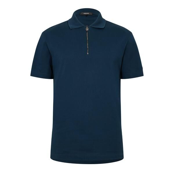 ヴェルサーチ メンズ トップス ポロシャツ Versace Medusa Zpolo Sn61 Petrol Blue ブルー