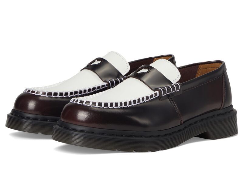 ドクターマーチン レディース シューズ スリッポン・ローファー Dr Martens Penton Heart Cherry RedWhit レッド
