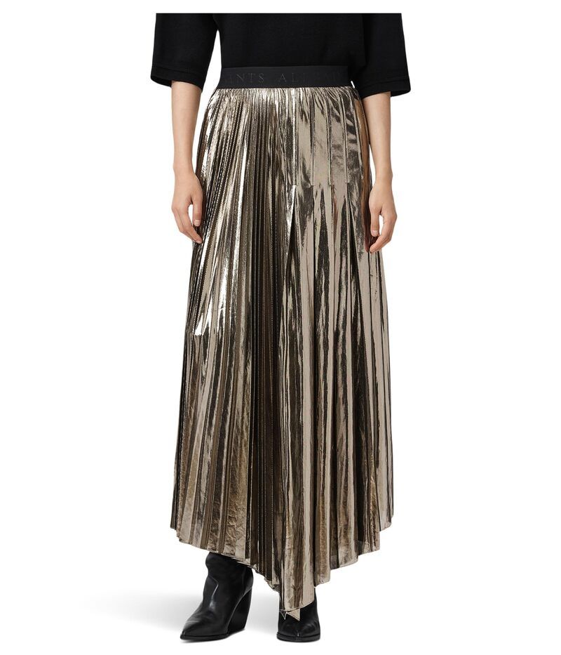 オールセインツ レディース ボトムス スカート AllSaints Jax Skirt Bronze Gold ゴールド