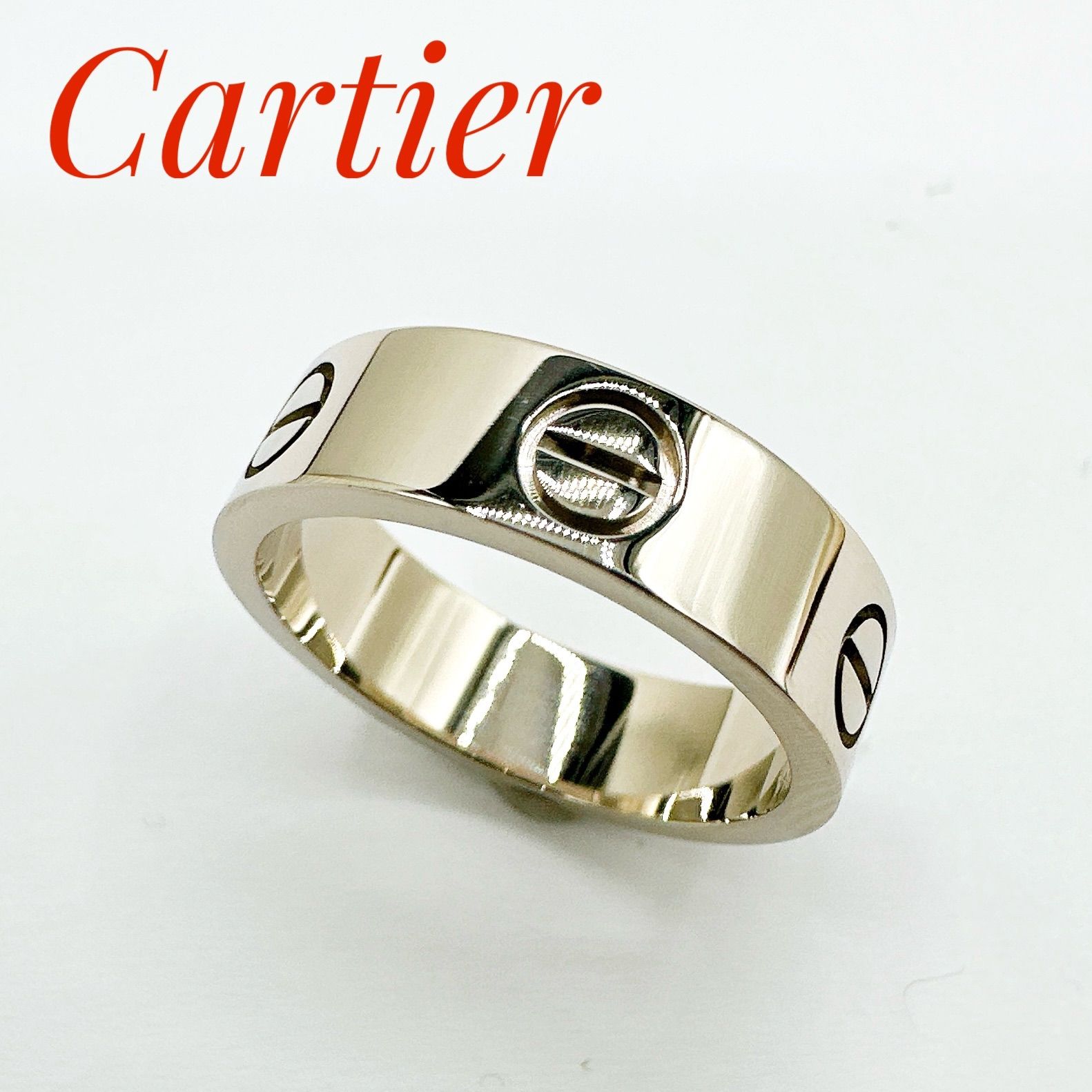 美品?Cartier ラブ ホワイトゴールド リング 54 約13.5号 Y