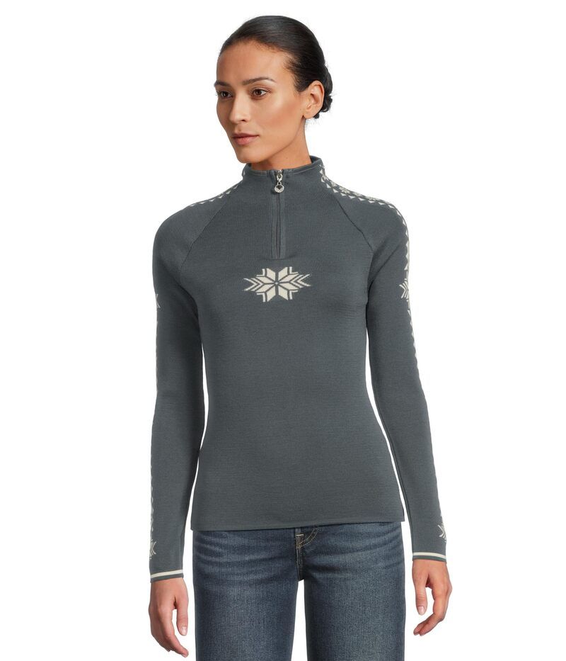 ダールオブノルウェイ レディース アウター ニット・セーター ミニ Dale of Norway Geilo Feminine SteelOffwhite オフホワイト