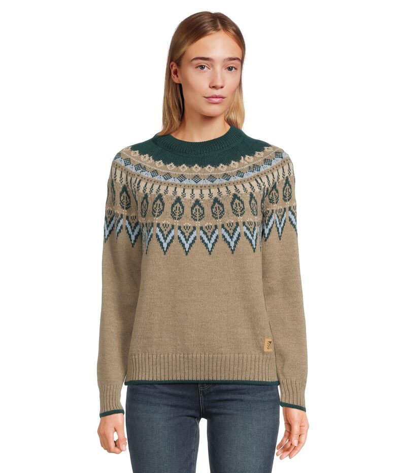 ダールオブノルウェイ レディース アウター ニット・セーター Dale of Norway Sula Sweater PinegreenIcebl