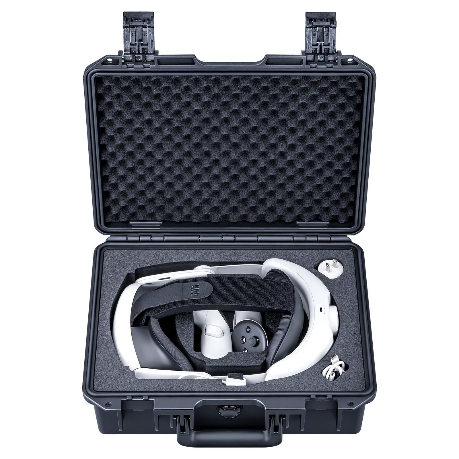 Lykus Titan OQ210 防水ハードケース Meta Quest 3S/Quest 3 (クエスト3S/クエスト3) VR とKIWI Design K4 バッテリーヘッドストラップに適用 防水耐衝撃【ケースのみ】