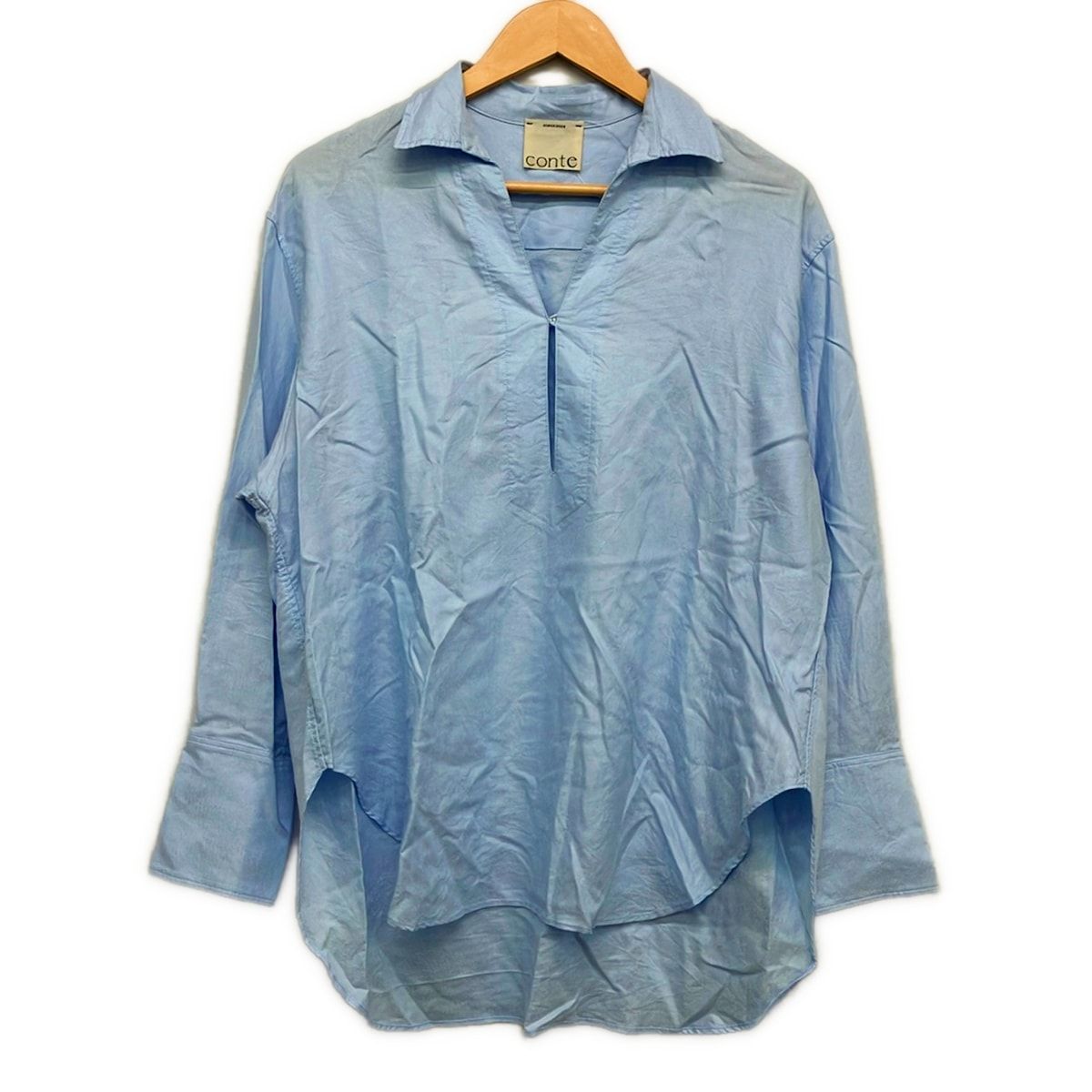 Conte(コンテ) 長袖カットソー レディース美品 - ライトブルー Vネック 6,992円