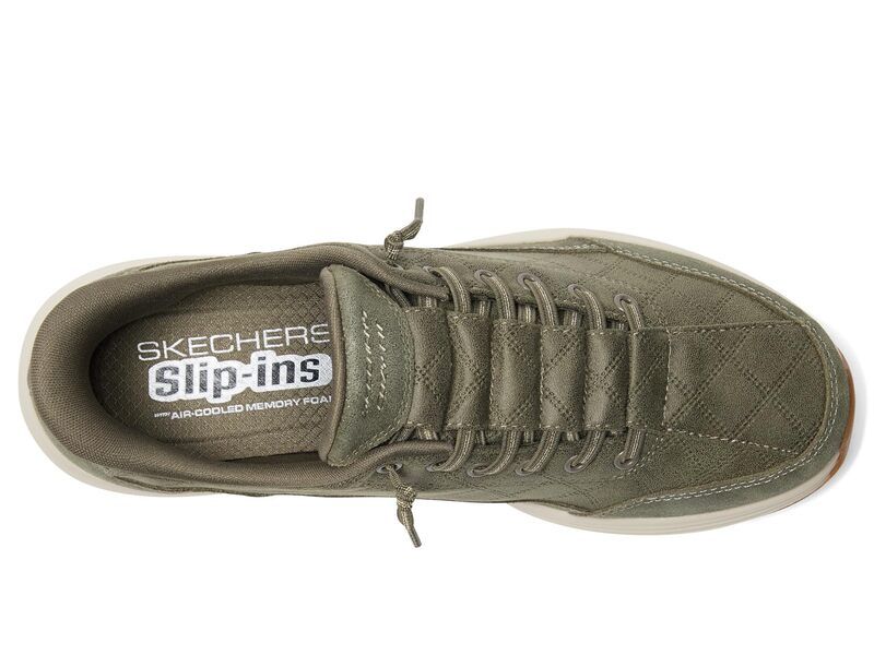 スケッチャーズ レディース シューズ スニーカー SKECHERS Contour Foam Cozy Fit Hands Free Slipins Olive オリーブ