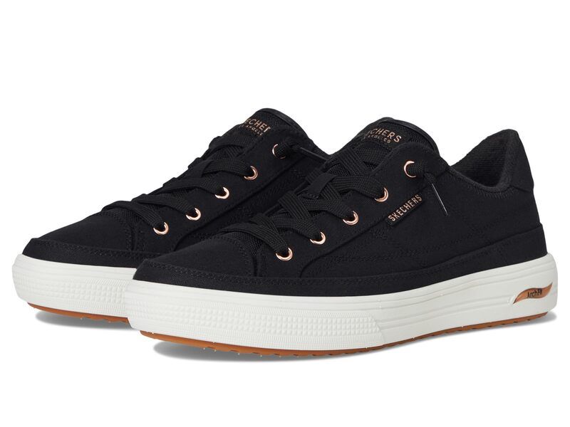 スケッチャーズ レディース シューズ スニーカー SKECHERS Arch Fit ArcadeMeet Ya There Black ブラック