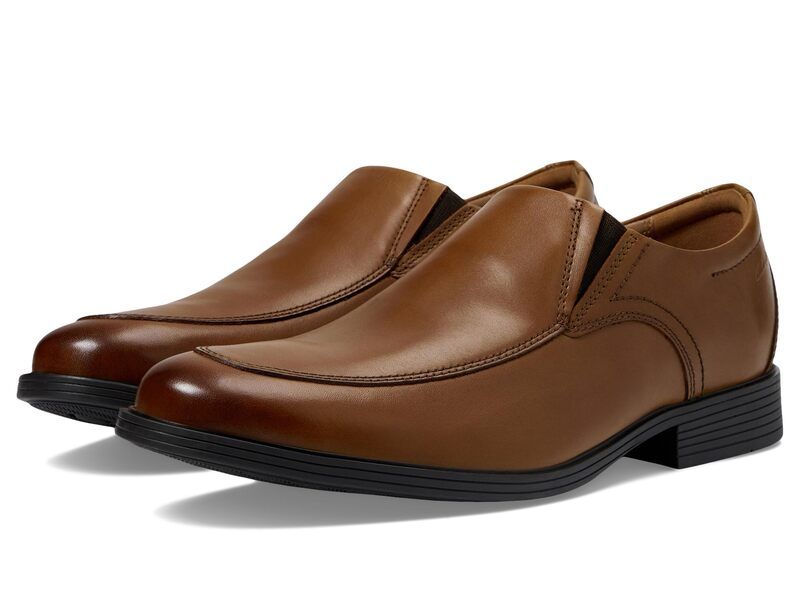 クラークス メンズ シューズ スリッポン・ローファー Clarks Whiddon Step Dark Tan Leathe タン