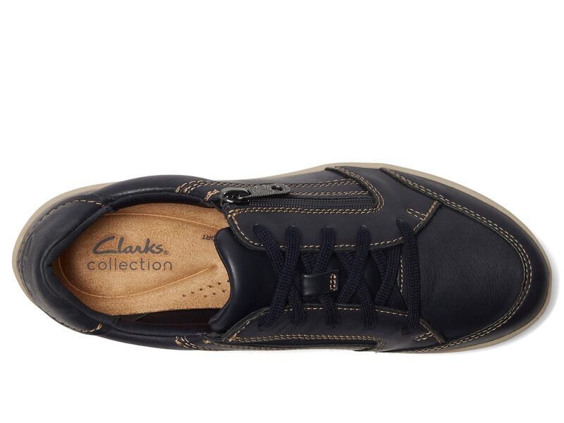 クラークス レディース シューズ スニーカー Clarks Bryianne Bayla Navy Leather ネイビー