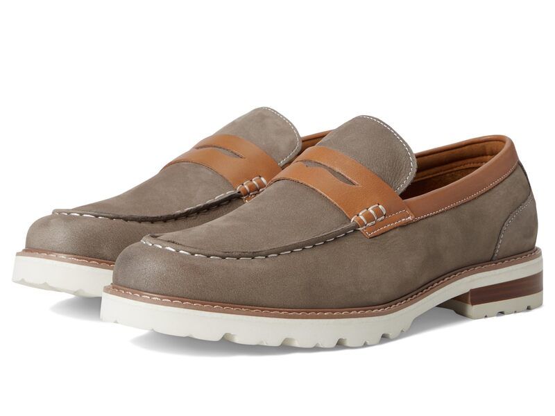 フローシャイム メンズ シューズ スリッポン・ローファー Florsheim Renegade Moc Toe Penny Loafer Gray Multi グレー