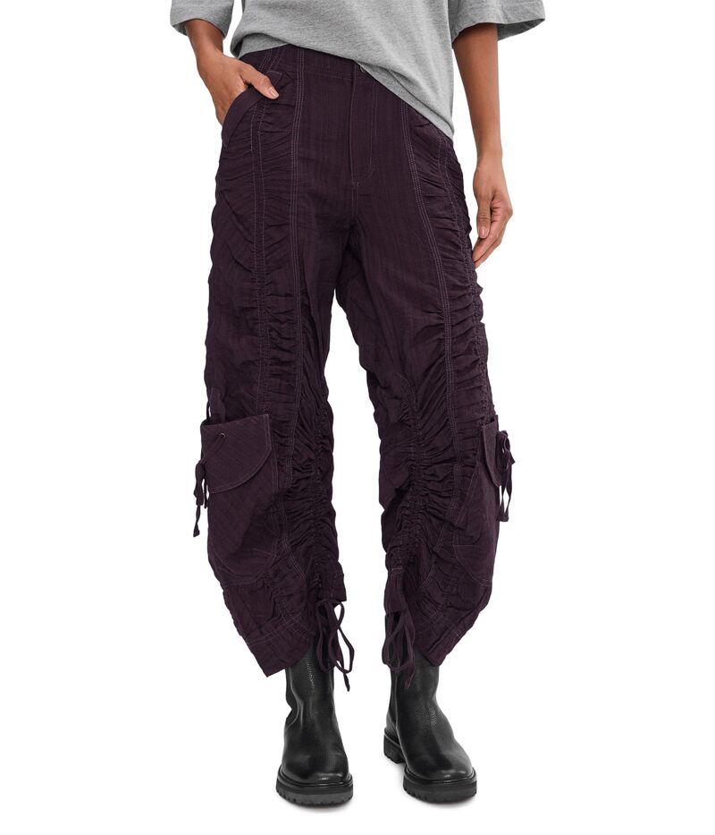 フリーピープル レディース ボトムス カジュアルパンツ Free People Scorpio Shirred Pants Black Coffee ブラック