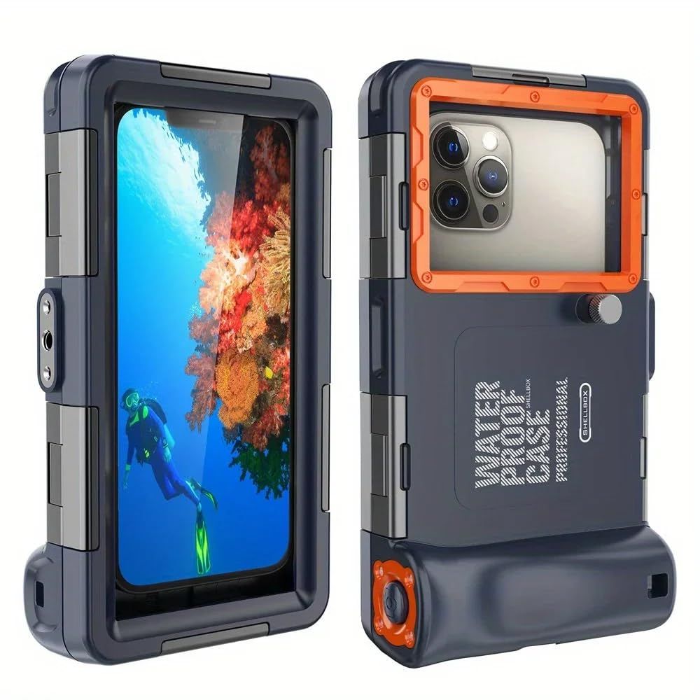 zmart 防水 携帯 ケース ホルスター 15m 潜水 水泳 プレミアム 保護 ハウジング ストラップ iPhone Samsung 電話シリーズ（6.9インチ）、PC、B、ケース＆ストラップ用 防水スマホ 水中撮影 ダイビング用スマホ 水泳用スマホポーチ
