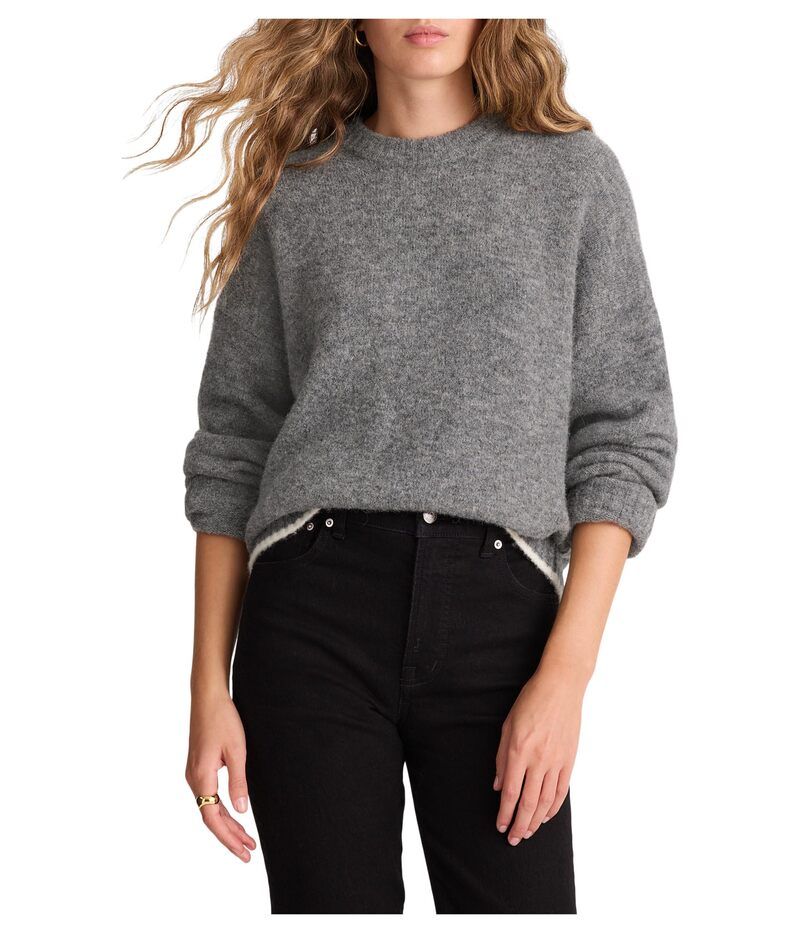 メイドウェル レディース アウター ニット・セーター Madewell Charm Kritty Pullover Grey And Ivory Tipping アイボリー