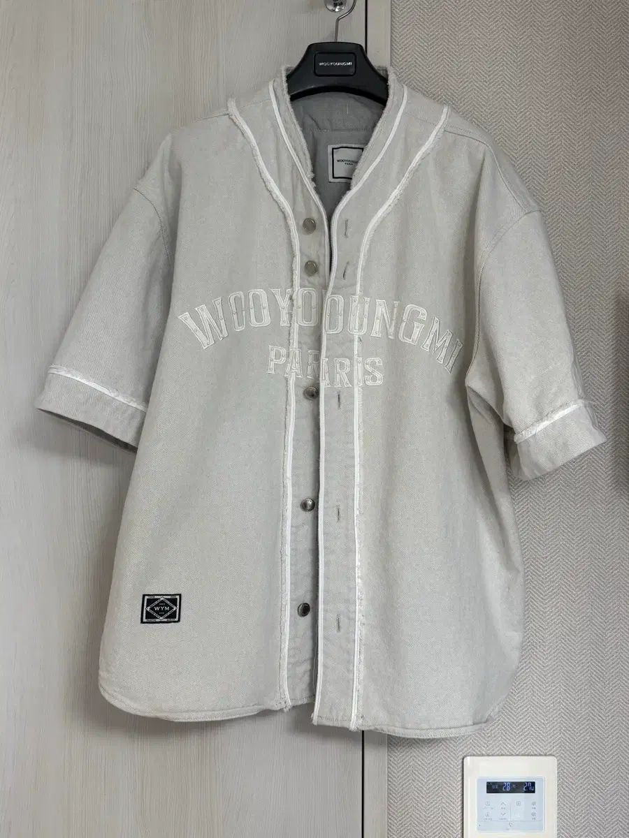 (50) 25ss WOOYOUNGMI ウーヨンミ ベースボール シャツ グレー