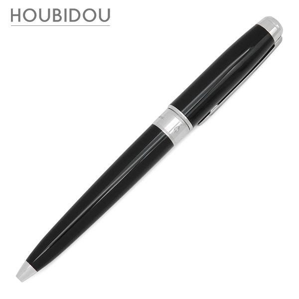 エス・テー・デュポン S.T DUPONT ボールペン ラインD エタニティ ラッカー アルミニウム ブラック×シルバー 黒インク 筆記確認済み ラージサイズ 425220L 【ケース】【中古】