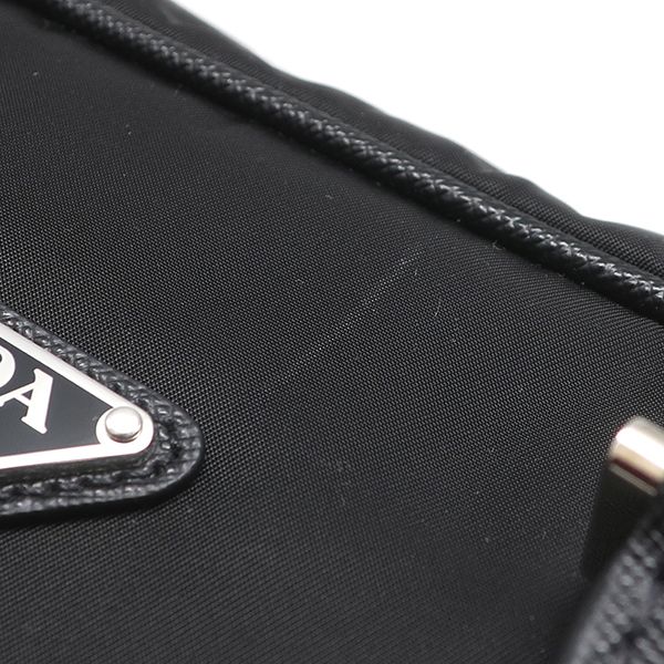 プラダ PRADA 2WAYバッグ ナイロン ブリーフケース ナイロン レザー ブラック シルバー金具 黒 ビジネスバッグ ショルダー トライアングルロゴ 2VE661 【保存袋】【中古】