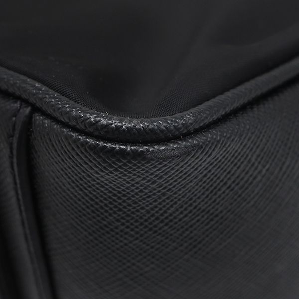 プラダ PRADA 2WAYバッグ ナイロン ブリーフケース ナイロン レザー ブラック シルバー金具 黒 ビジネスバッグ ショルダー トライアングルロゴ 2VE661 【保存袋】【中古】