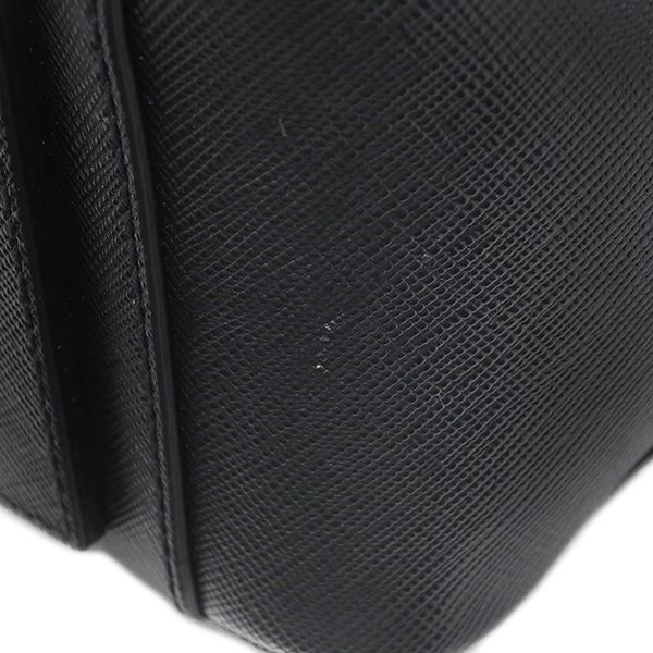 プラダ PRADA 2WAYバッグ ナイロン ブリーフケース ナイロン レザー ブラック シルバー金具 黒 ビジネスバッグ ショルダー トライアングルロゴ 2VE661 【保存袋】【中古】