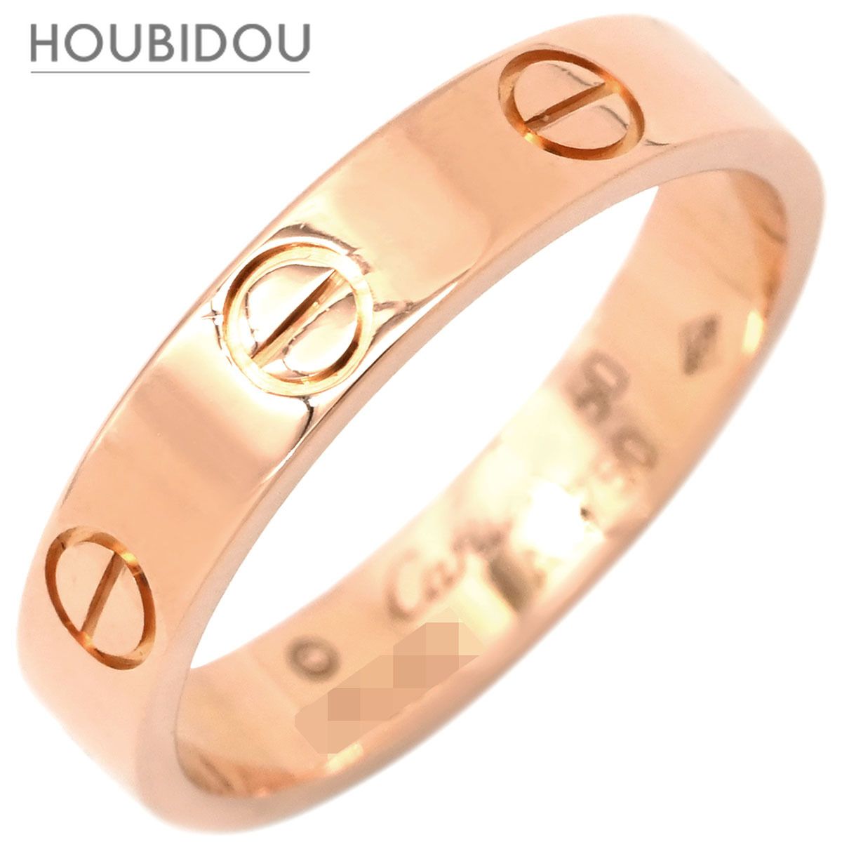 カルティエ Cartier リング 指輪 ミニラブリング ピンクゴールド #50(JP10) スモールモデル LOVE Ring 18K 750PG 10号 B4085200 【箱】【中古】