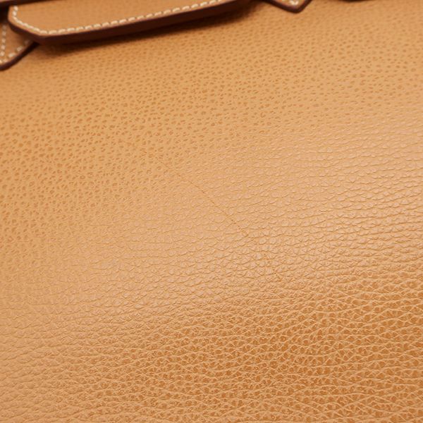 エルメス HERMES ハンドバッグ バーキン35 レザー ヴァッシュリエージュ ナチュラル シルバー金具 茶 □J【中古】