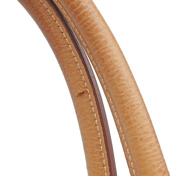 エルメス HERMES ハンドバッグ バーキン35 レザー ヴァッシュリエージュ ナチュラル シルバー金具 茶 □J【中古】