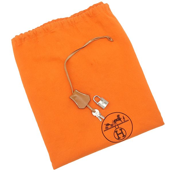 エルメス HERMES ハンドバッグ バーキン35 レザー ヴァッシュリエージュ ナチュラル シルバー金具 茶 □J【中古】